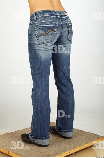 Leg Whole Body Woman Nude Casual Jeans Athletic Studio photo references