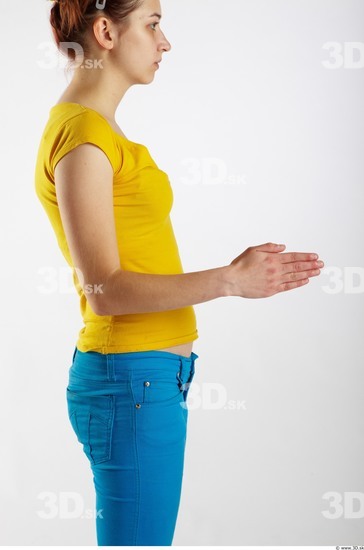 Arm Woman Animation references White Casual T shirt Average