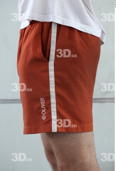 Thigh Man White Casual Shorts Average