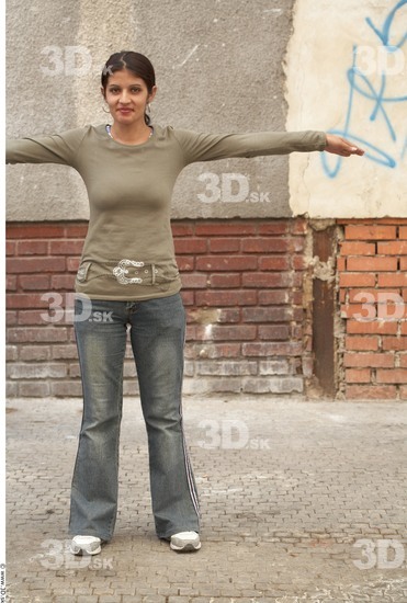 Whole Body Woman T poses Another Casual T shirt Average