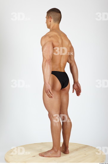 Whole Body Man Animation references Sports Swimsuit Muscular Studio photo references