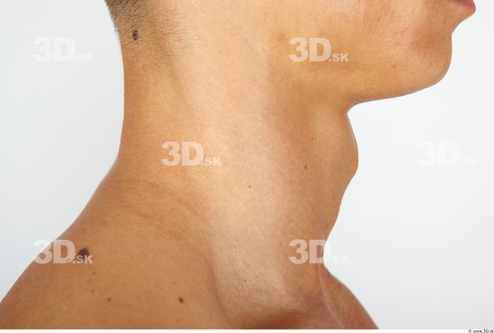 Neck Man Nude Muscular Studio photo references