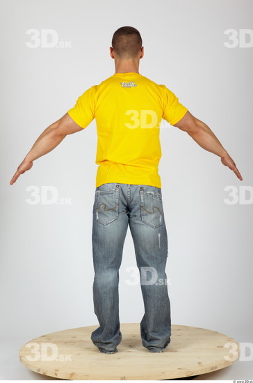 Whole Body Man Animation references Casual Muscular Studio photo references