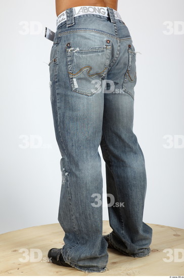 Leg Man Casual Jeans Muscular Studio photo references