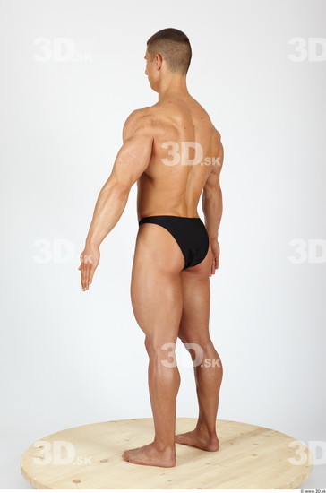 Whole Body Man Animation references Sports Swimsuit Muscular Studio photo references