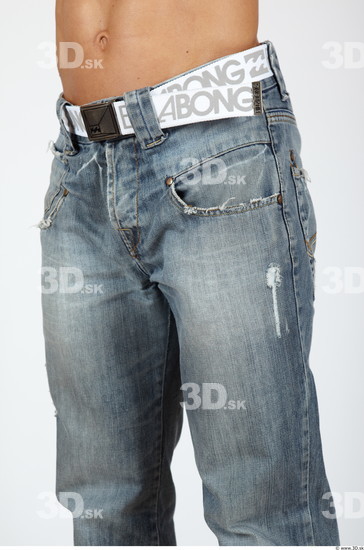 Thigh Man Casual Jeans Muscular Studio photo references