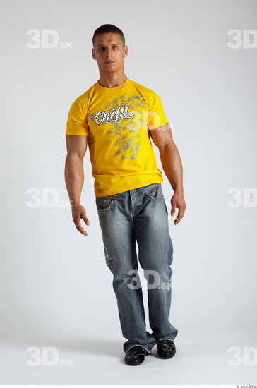 Whole Body Man Animation references White Casual Muscular