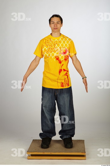 Whole Body Man Animation references Asian Casual Average Studio photo references