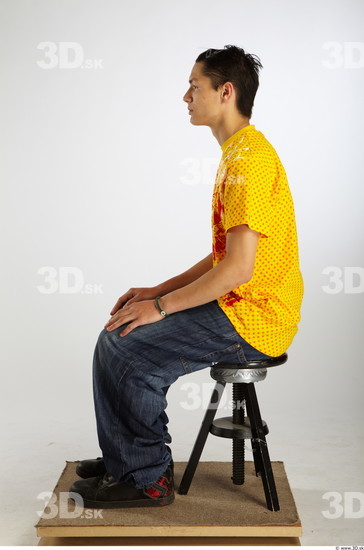 Whole Body Man Artistic poses Asian Casual Average Studio photo references