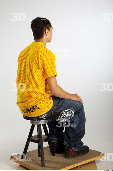 Whole Body Man Artistic poses Asian Casual Average Studio photo references