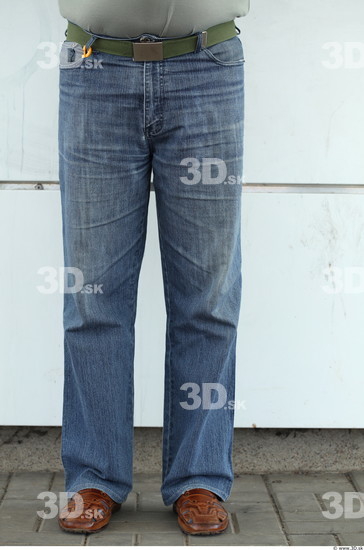 Leg Man Casual Jeans Overweight Street photo references