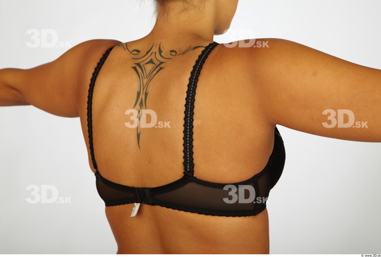 Upper Body Whole Body Woman Tattoo Nude Underwear Bra Chubby Studio photo references