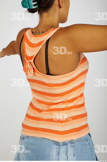 Upper Body Whole Body Woman Nude Casual Singlet Chubby Studio photo references