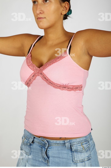 Upper Body Whole Body Woman Nude Casual Singlet Chubby Studio photo references