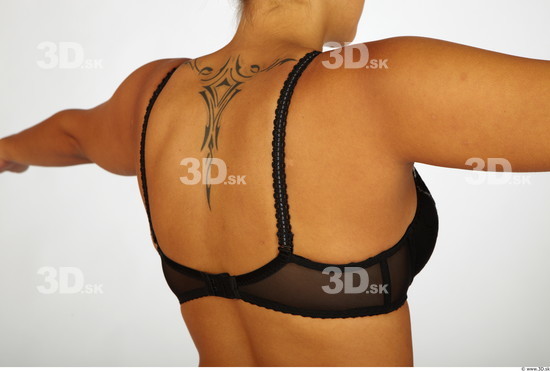 Whole Body Woman Tattoo Nude Underwear Bra Chubby Studio photo references