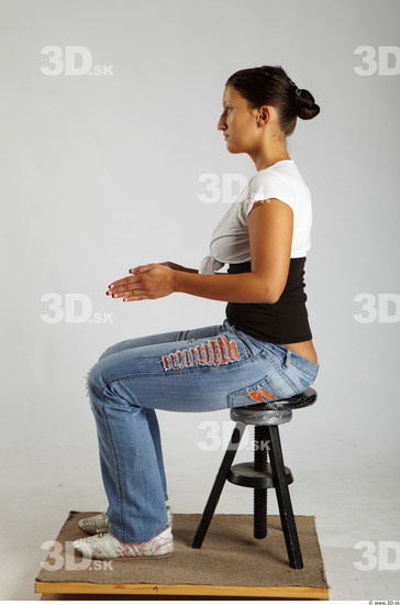 Whole Body Woman Artistic poses Casual Chubby Studio photo references