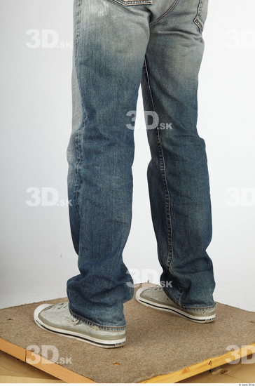 Calf Whole Body Man Animation references Nude Casual Jeans Slim Studio photo references