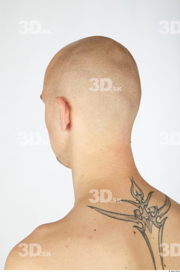 Whole Body Head Man Animation references Nude Slim Bald Studio photo references