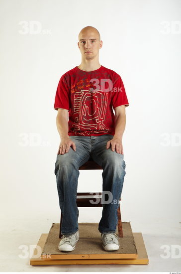 Whole Body Man Artistic poses White Casual Slim