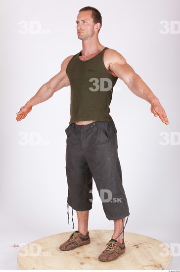 Whole Body Man Animation references Casual Muscular Studio photo references