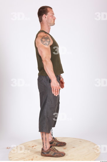 Whole Body Man Animation references Casual Muscular Studio photo references