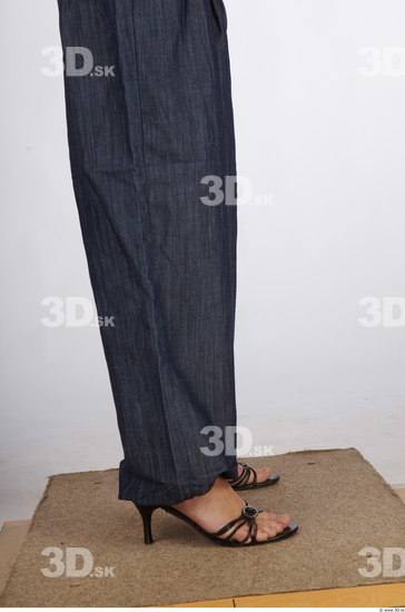 Calf Woman Casual Jeans Average Studio photo references