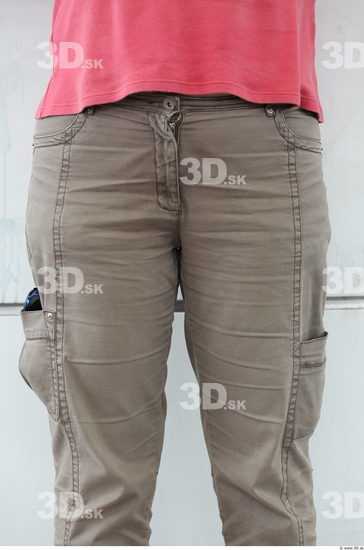 Thigh Woman White Casual Jeans Overweight