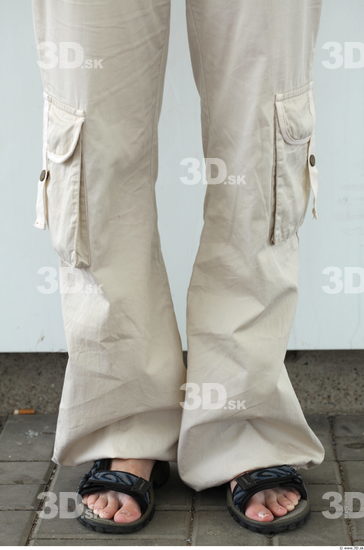 Calf Woman White Casual Trousers Average