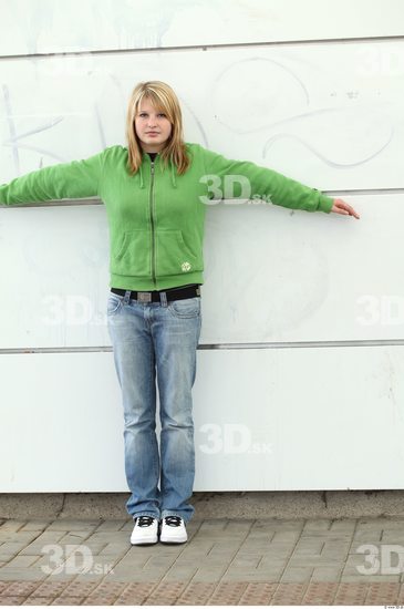 Whole Body Woman T poses Casual Average Street photo references