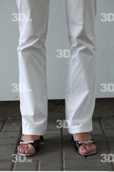 Calf Woman Casual Trousers Slim Street photo references