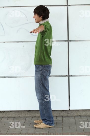 Whole Body Man T poses Casual Slim Street photo references