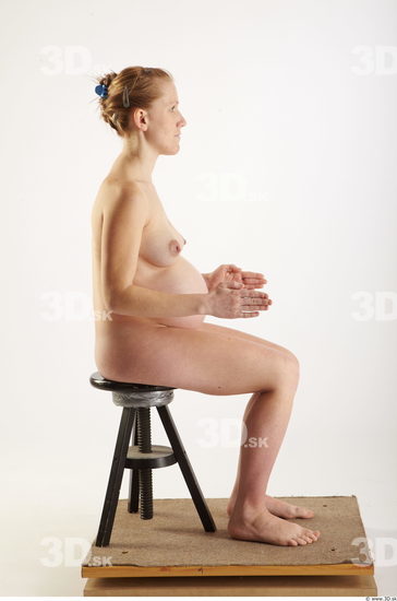 Woman White Pregnant Studio photo references