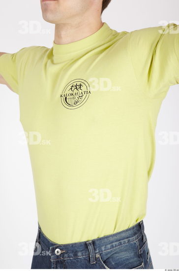 Upper Body Man Sports Shirt T shirt Muscular Studio photo references