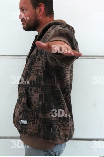 Upper Body Man Casual Windbreaker Average Bearded Street photo references