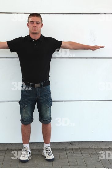 Whole Body Man T poses White Casual Athletic