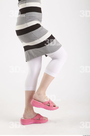 Leg Woman White Casual Slim Leggings