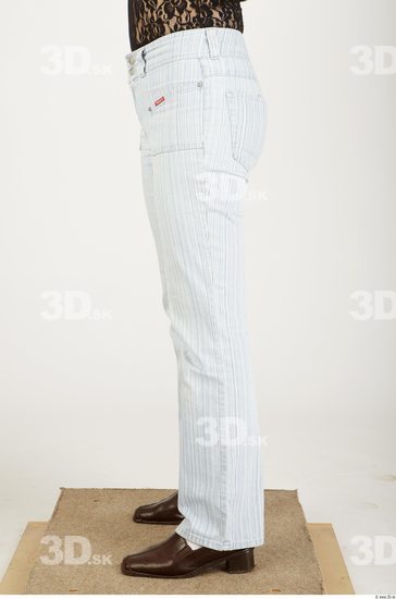 Leg Woman Casual Trousers Average Studio photo references