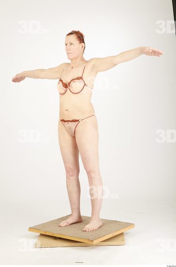 Whole Body Woman T poses Underwear Average Studio photo references