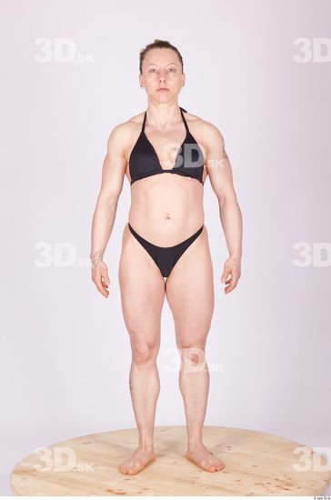 Whole Body Woman Animation references Tattoo Sports Swimsuit Muscular Studio photo references