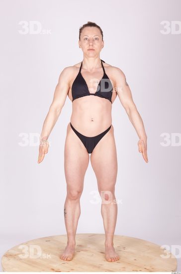 Whole Body Woman Animation references Tattoo Sports Swimsuit Muscular Studio photo references