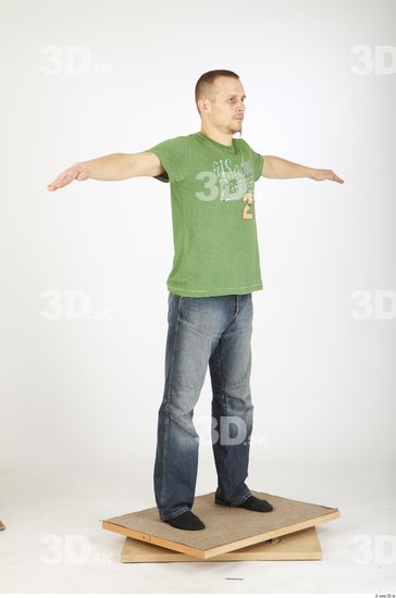 Whole Body Man T poses Casual Average Studio photo references