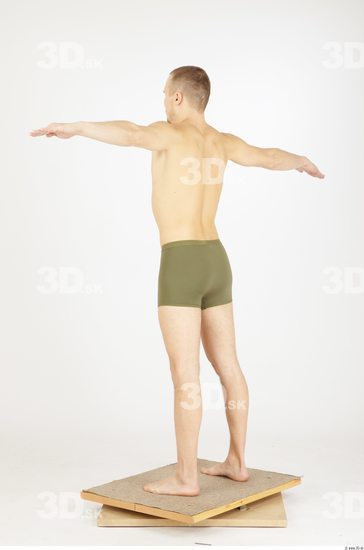 Whole Body Man T poses Underwear Anorak Average Studio photo references