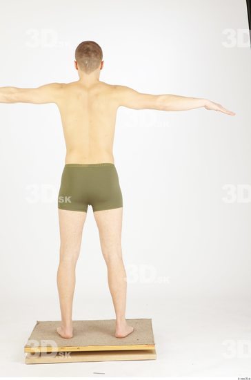 Whole Body Man T poses Underwear Pants Average Studio photo references