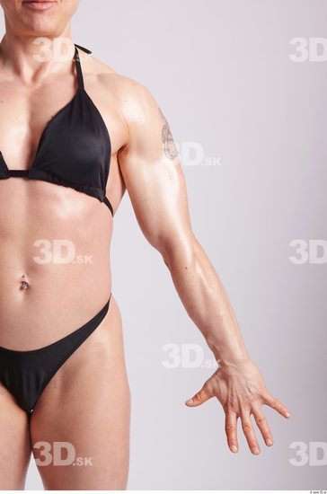 Arm Woman Tattoo Sports Swimsuit Muscular Studio photo references