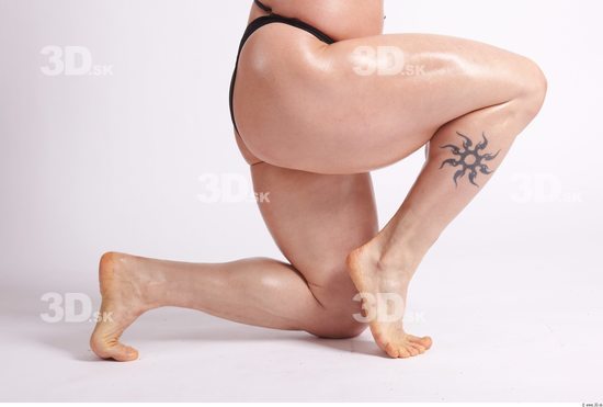 Leg Woman Tattoo Sports Swimsuit Muscular Studio photo references