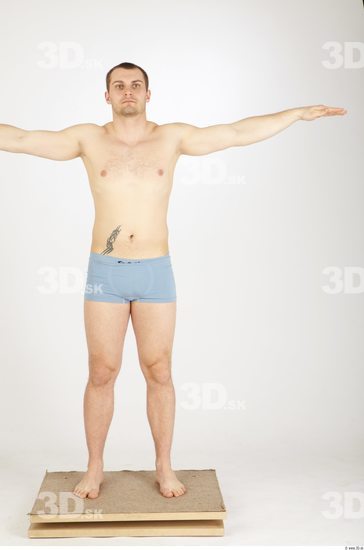 Whole Body Man T poses Tattoo Casual Underwear Athletic Studio photo references