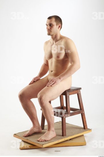 Whole Body Man Artistic poses White Nude Athletic