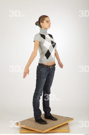 Whole Body Woman Animation references Casual Slim Studio photo references