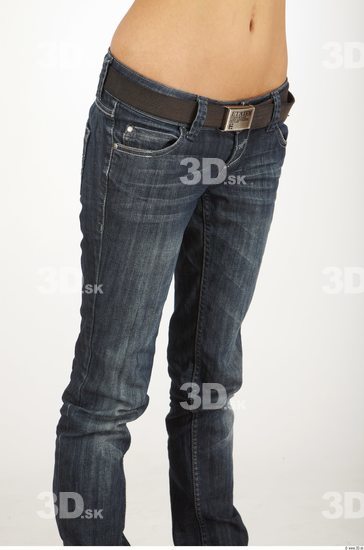 Thigh Woman Casual Jeans Slim Studio photo references