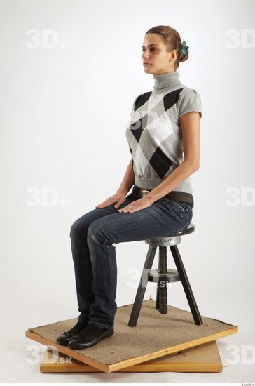 Whole Body Woman Artistic poses Casual Slim Studio photo references